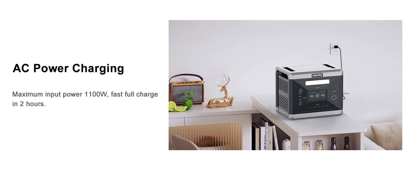 SOLARPLAY Q2501 Portable Power Station 2160Wh LiFePO4 Battery
