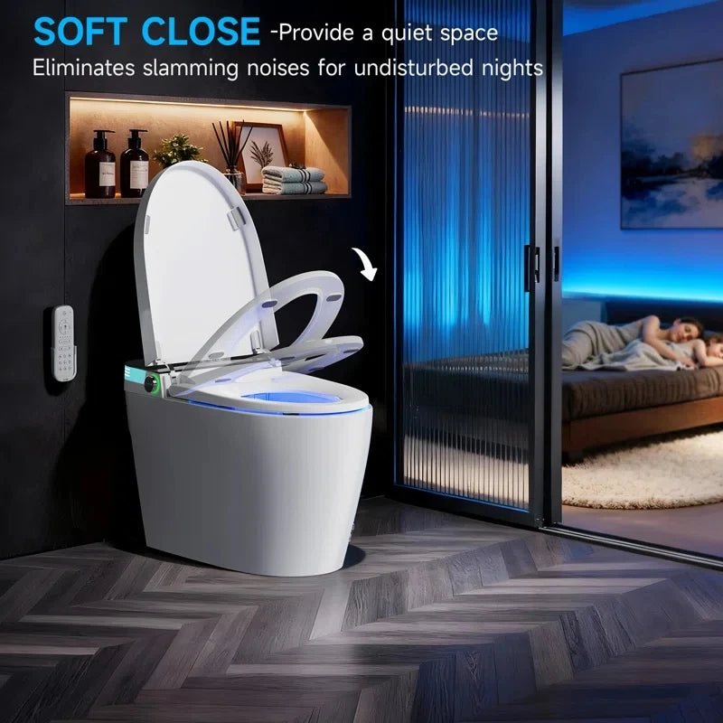 Smart Toilet Tankless Bidet Wash Auto Open Lid Heated Seat