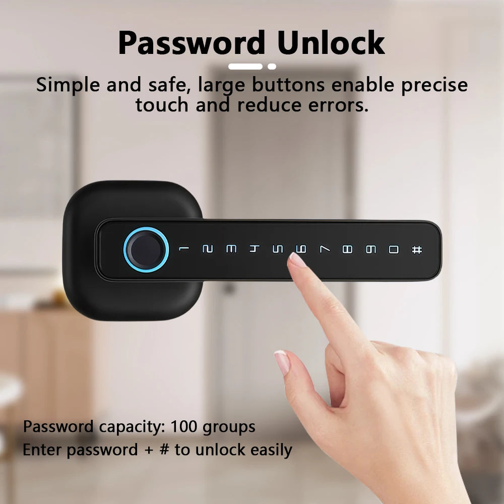 RAYKUBE M6 Tuya Bluetooth Fingerprint Door Lock With Keypad