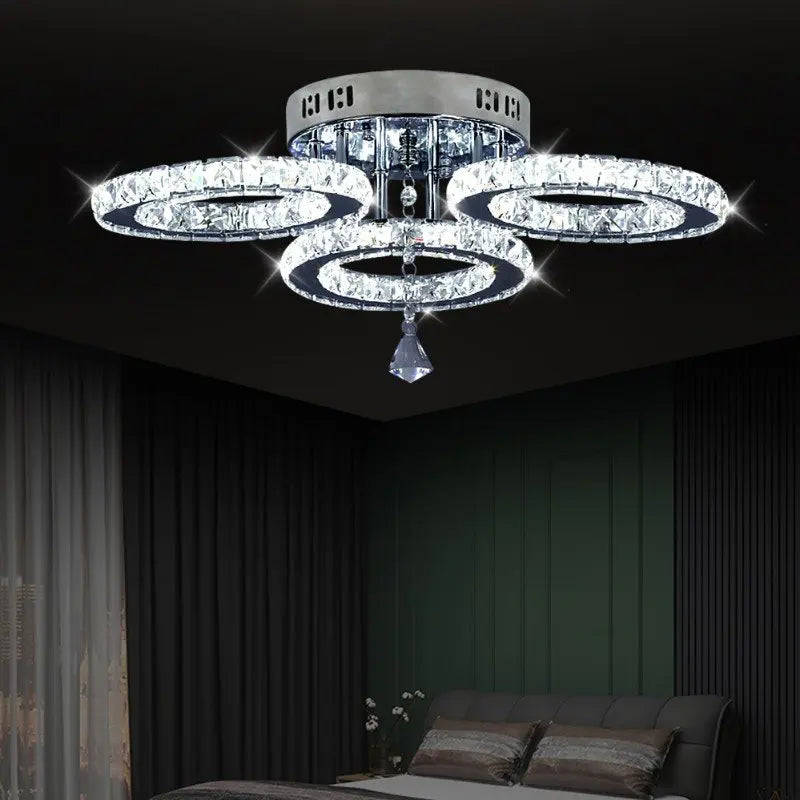 VETRULUS Modern K9 LED Crystal Ceiling Lamp Chandelier Pendant Smart