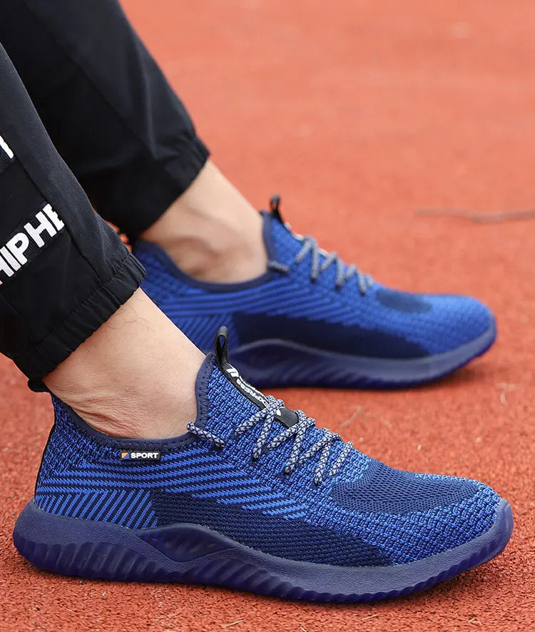 SUADEX Men Steel Toe Safety Work Shoes Breathable Slip Resistant