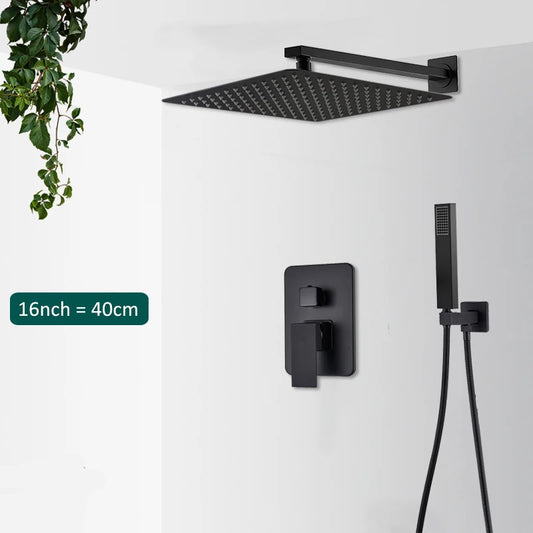 Quyanre Concealed InWall Digital Shower Faucet System With Tub Spout