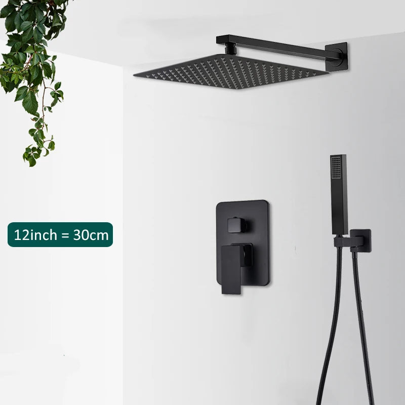 Quyanre Concealed InWall Digital Shower Faucet System With Tub Spout