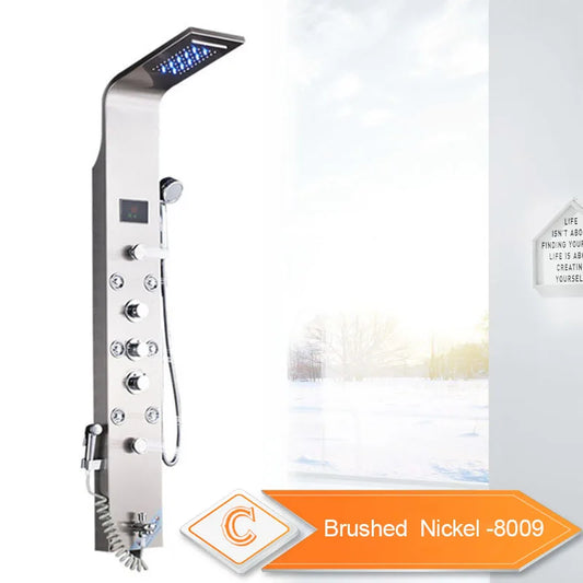 Rozin LED Light Shower Panel With LCD Controller 6 Modes