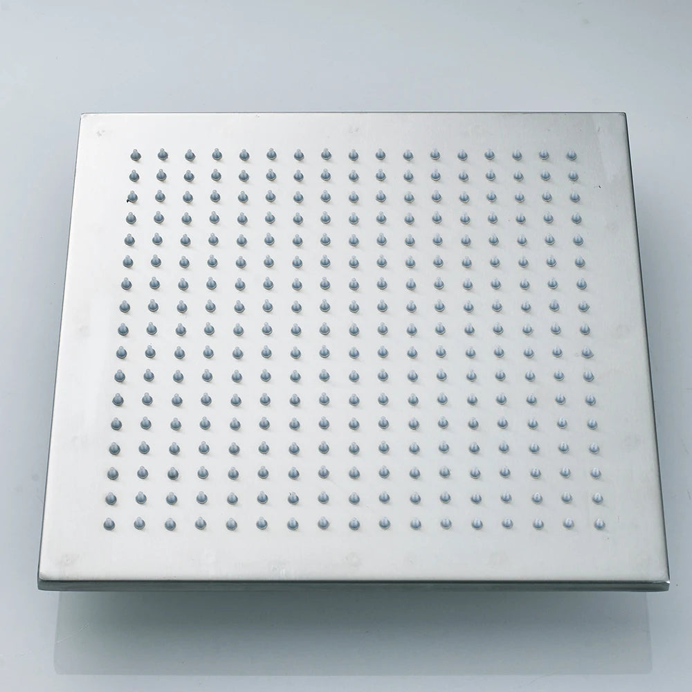 Rozin Brass Square LED Rainfall Shower Head With Wall Mount
