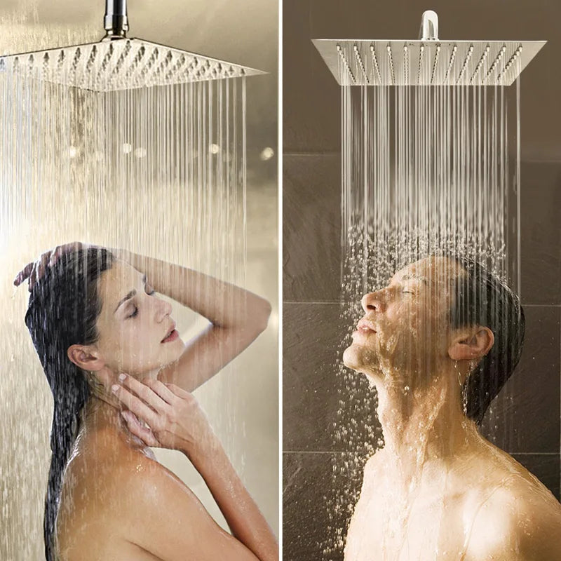 Rozin Stainless Steel Ultrathin Rainfall Shower Head Wall Mounted