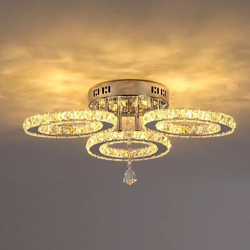 VETRULUS Modern K9 LED Crystal Ceiling Lamp Chandelier Pendant Smart