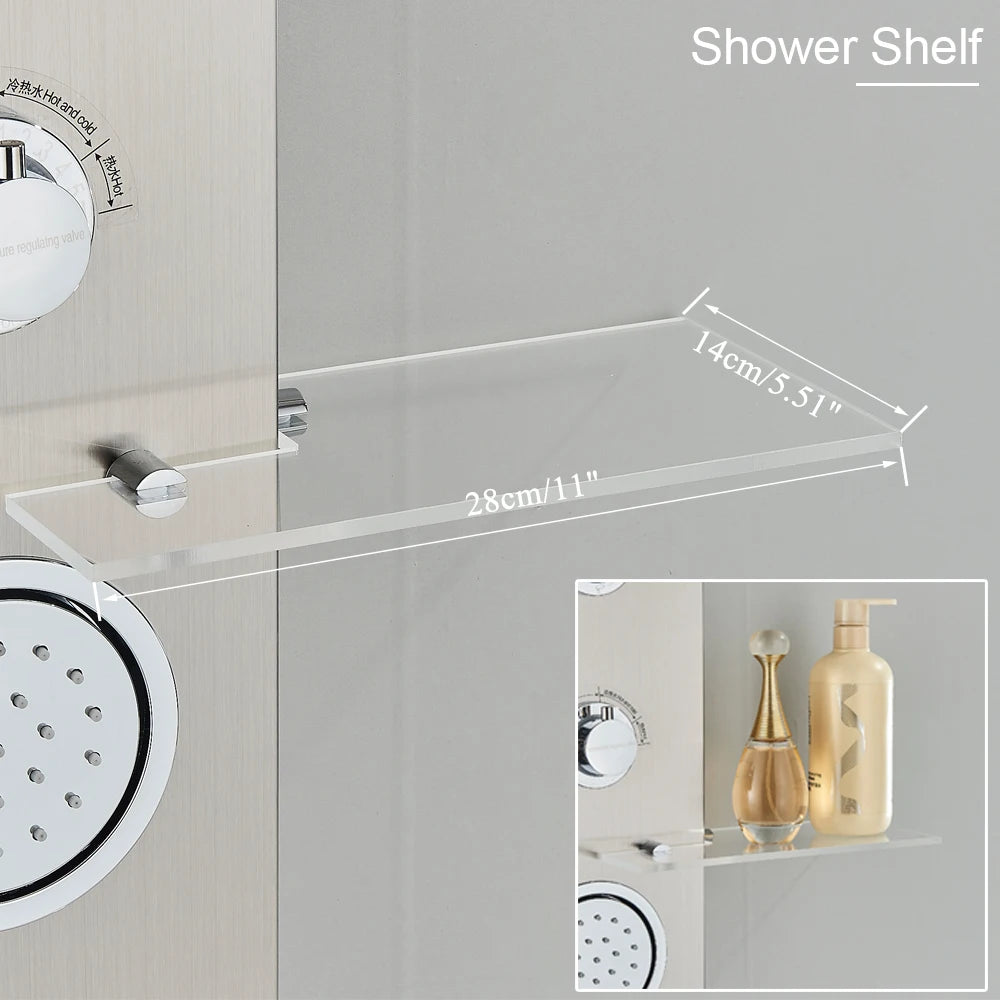 MYQualife LED Light Shower Panel Waterfall Digital Display Shower System