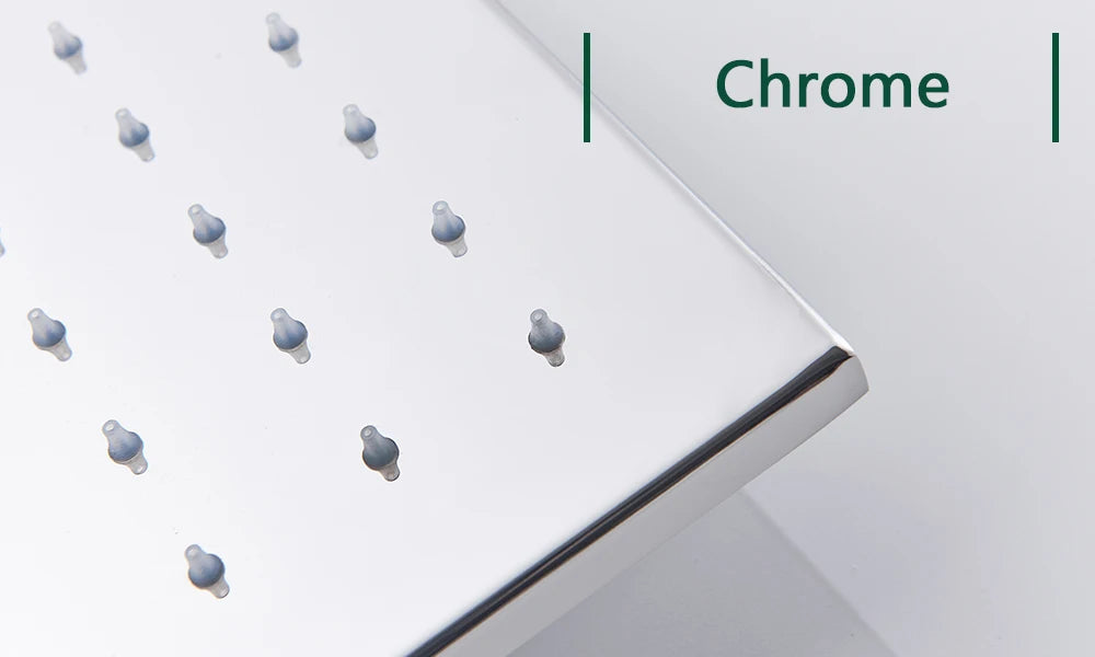 Rozin LED Rainfall Shower Head Ceiling Mounted With Installation Arm