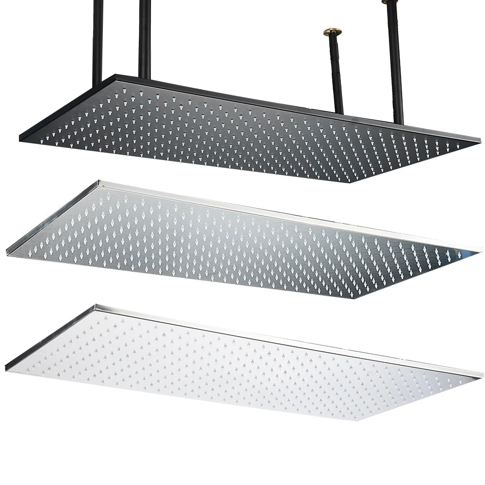 Rozin LED Rainfall Shower Head Ceiling Mounted With Installation Arm
