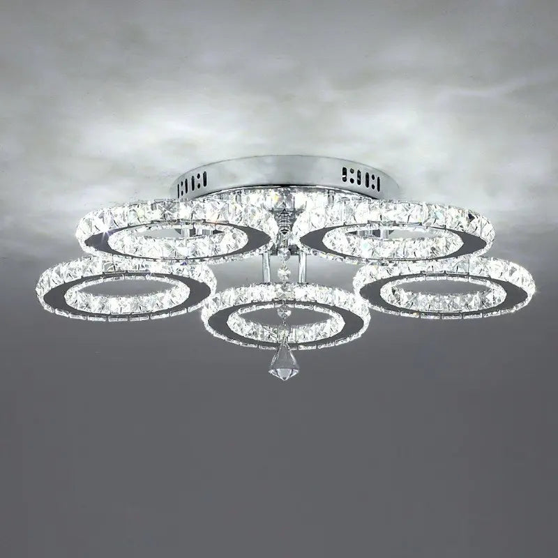 VETRULUS Modern K9 LED Crystal Ceiling Lamp Chandelier Pendant Smart