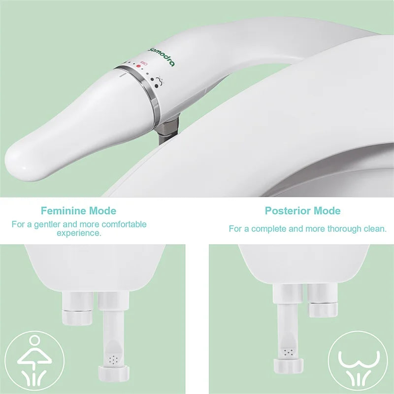 SAMODRA Ultra Slim Bidet Toilet Seat Attachment Brass Inlet