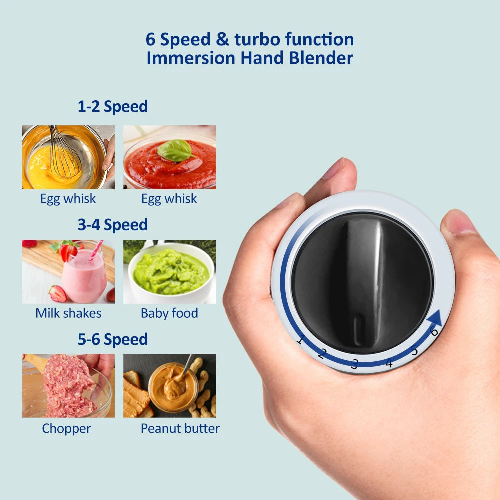 Biolomix 1200W 5 In 1 Immersion Hand Blender Chopper Whisk