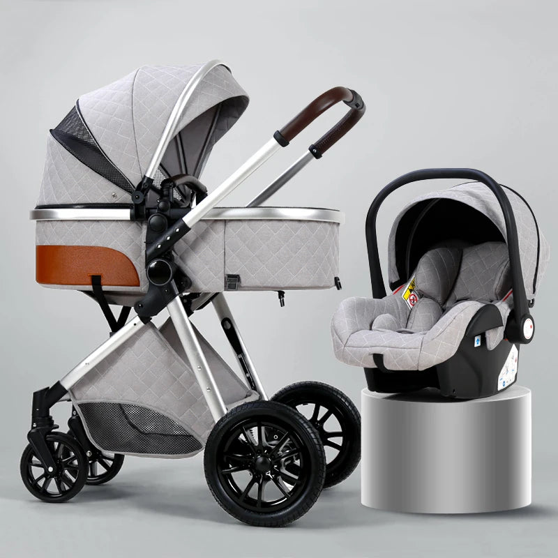 Certification Luxury 3 In 1 Baby Stroller Pushchair