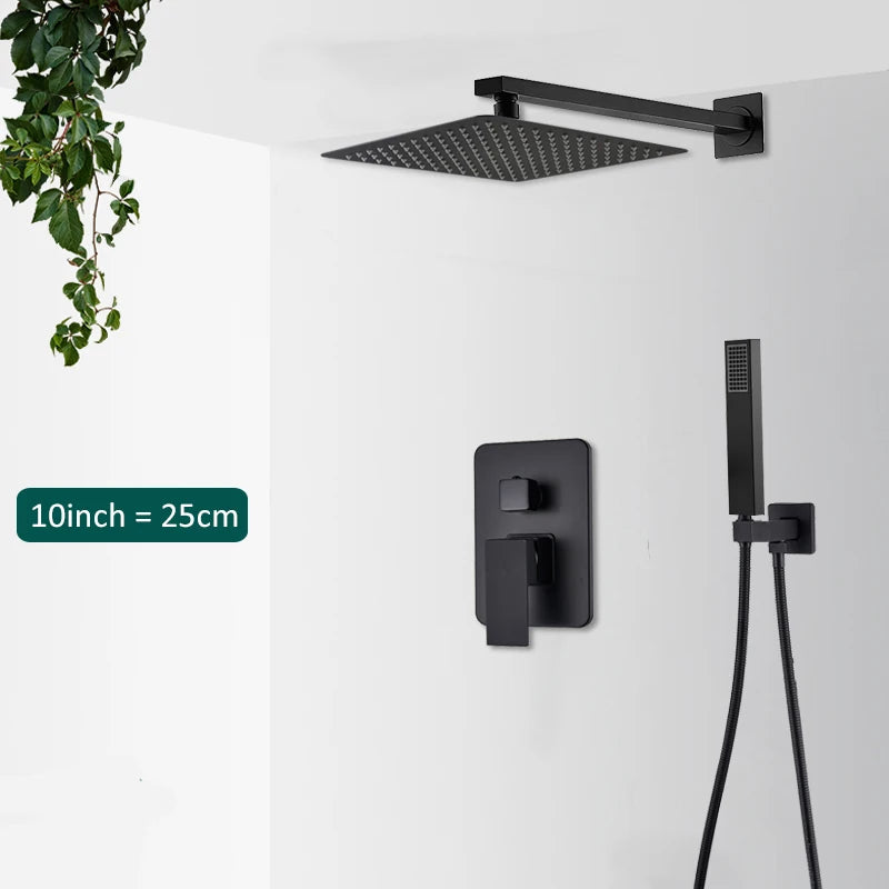 Quyanre Concealed InWall Digital Shower Faucet System With Tub Spout