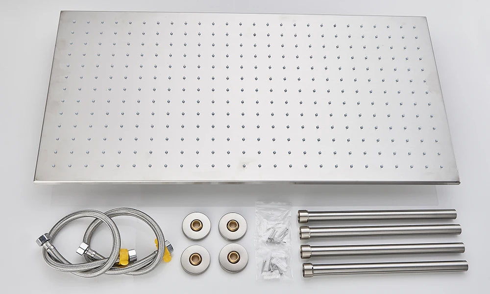 Rozin LED Rainfall Shower Head Ceiling Mounted With Installation Arm