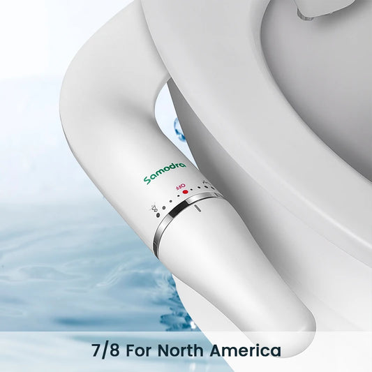 SAMODRA Ultra Slim Bidet Toilet Seat Attachment Brass Inlet