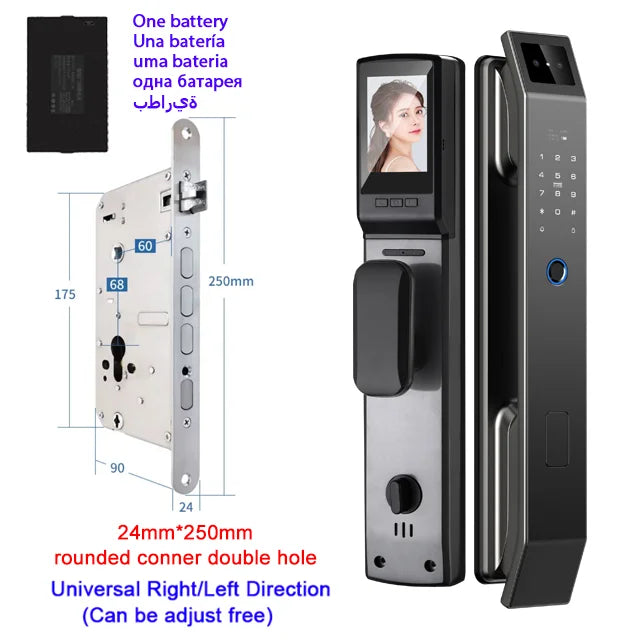 YKESDL 3D Face ID Door Lock With Camera Fingerprint