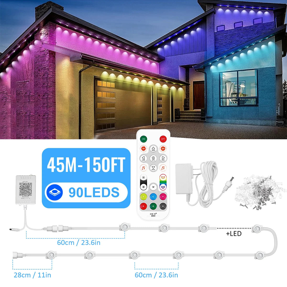 Aiopp Outdoor LED Strip Lights RGBIC With IP68 Waterproof