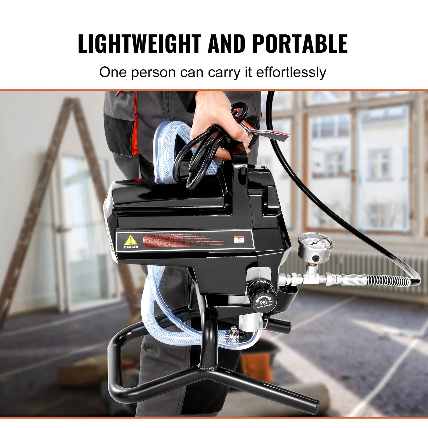 SucceBuy Airless Paint Sprayer 750W 3000 PSI High Efficiency Electric