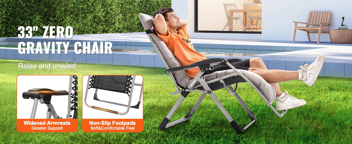 SucceBuy Zero Gravity Chair Recliner With Adjustable Back And Footrest