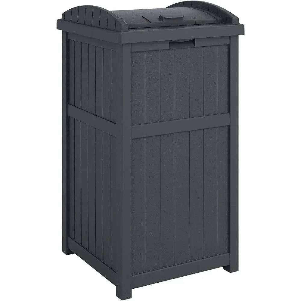 Outdoor Waste Bin Hideaway Container With Latching Lid