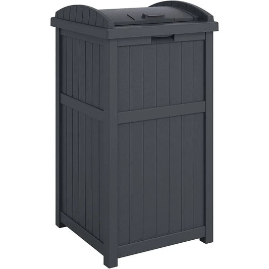 Outdoor Waste Bin Hideaway Container With Latching Lid
