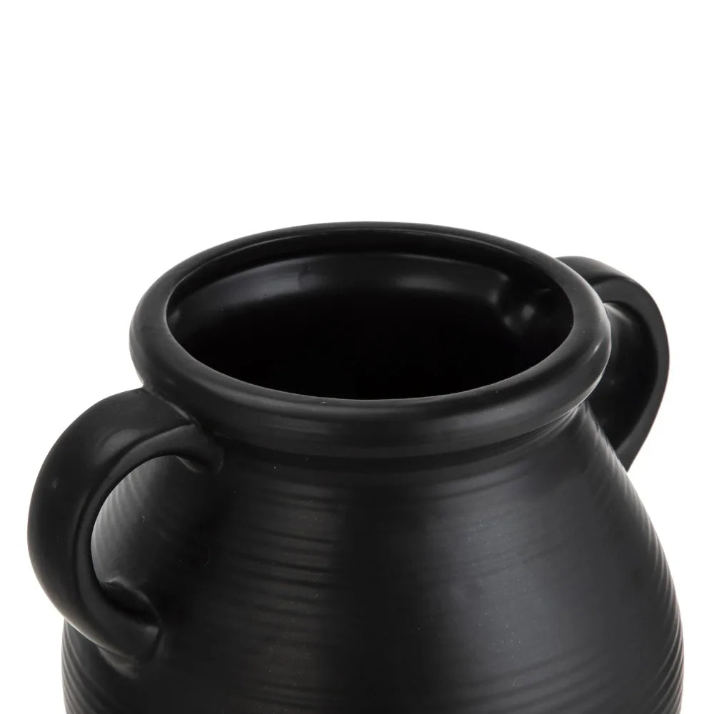 Hign-concerned Ribbed Ceramic Vase For Home Decor Accent