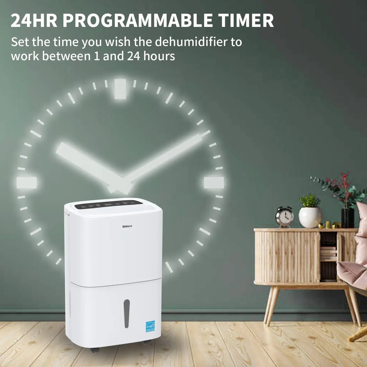 Shinco 150-Pint Energy Star Dehumidifier With WiFi For Large Spaces