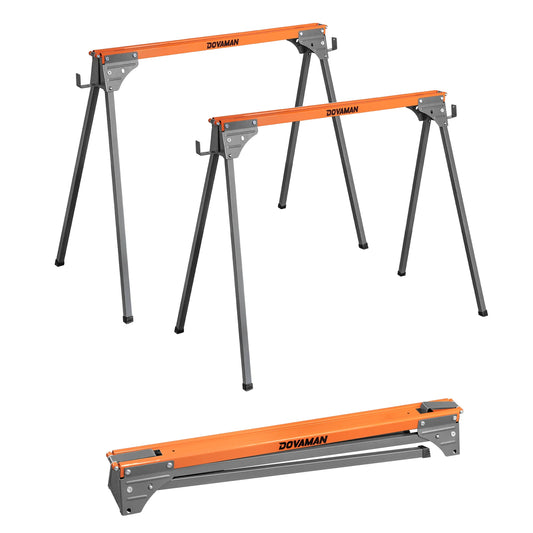 DOVAMAN Folding Saw Horse Two Pack With Quick Release Legs