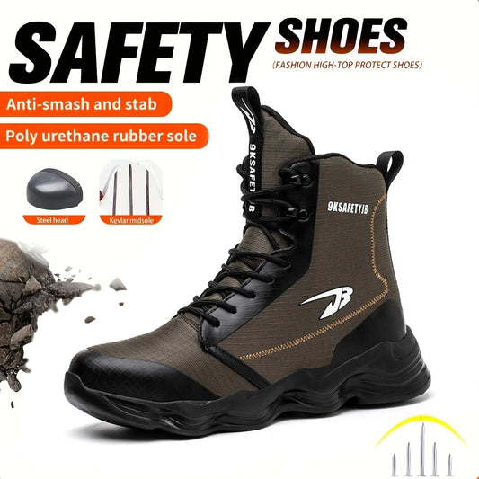 Men's Breathable Safety Shoes Anti Smash And Puncture Resistant