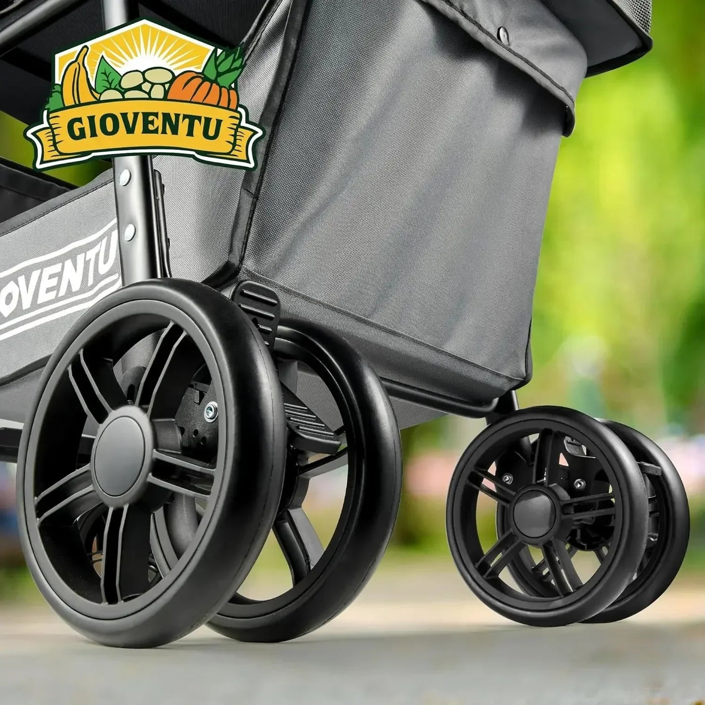XMSJ Folding Shopping Cart With Wheels 80lb Capacity