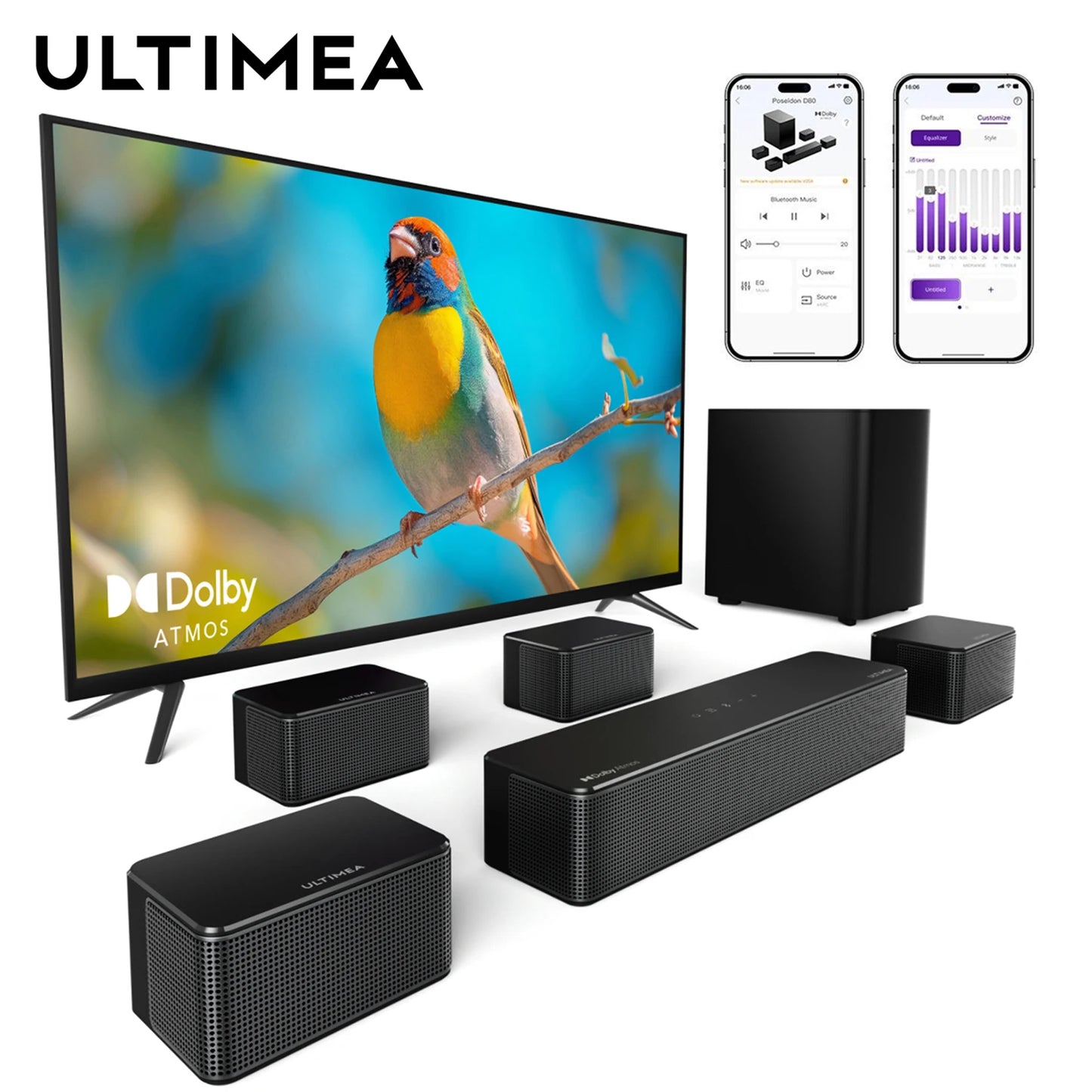 Ultimea 460W 7.1Ch Soundbar Dolby Atmos Bluetooth Subwoofer