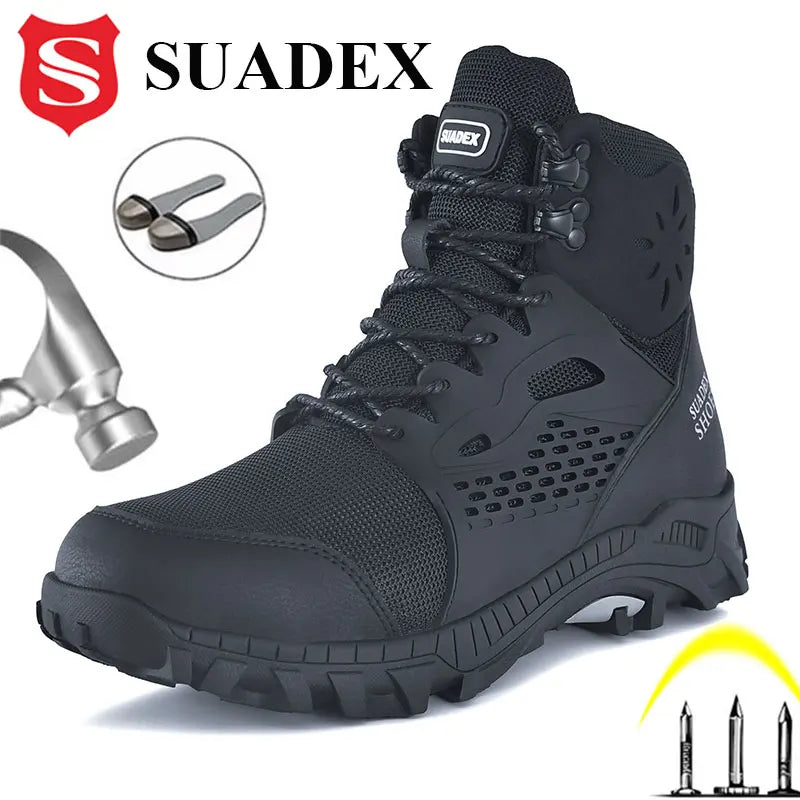 SUADEX S1 Safety Boots Steel Toe Work Shoes for Men Women