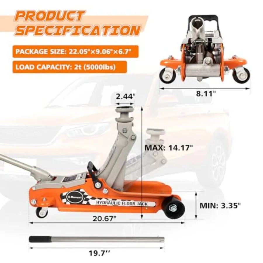 SHXI 2.5 Ton Low Profile Racing Floor Jack Heavy Duty