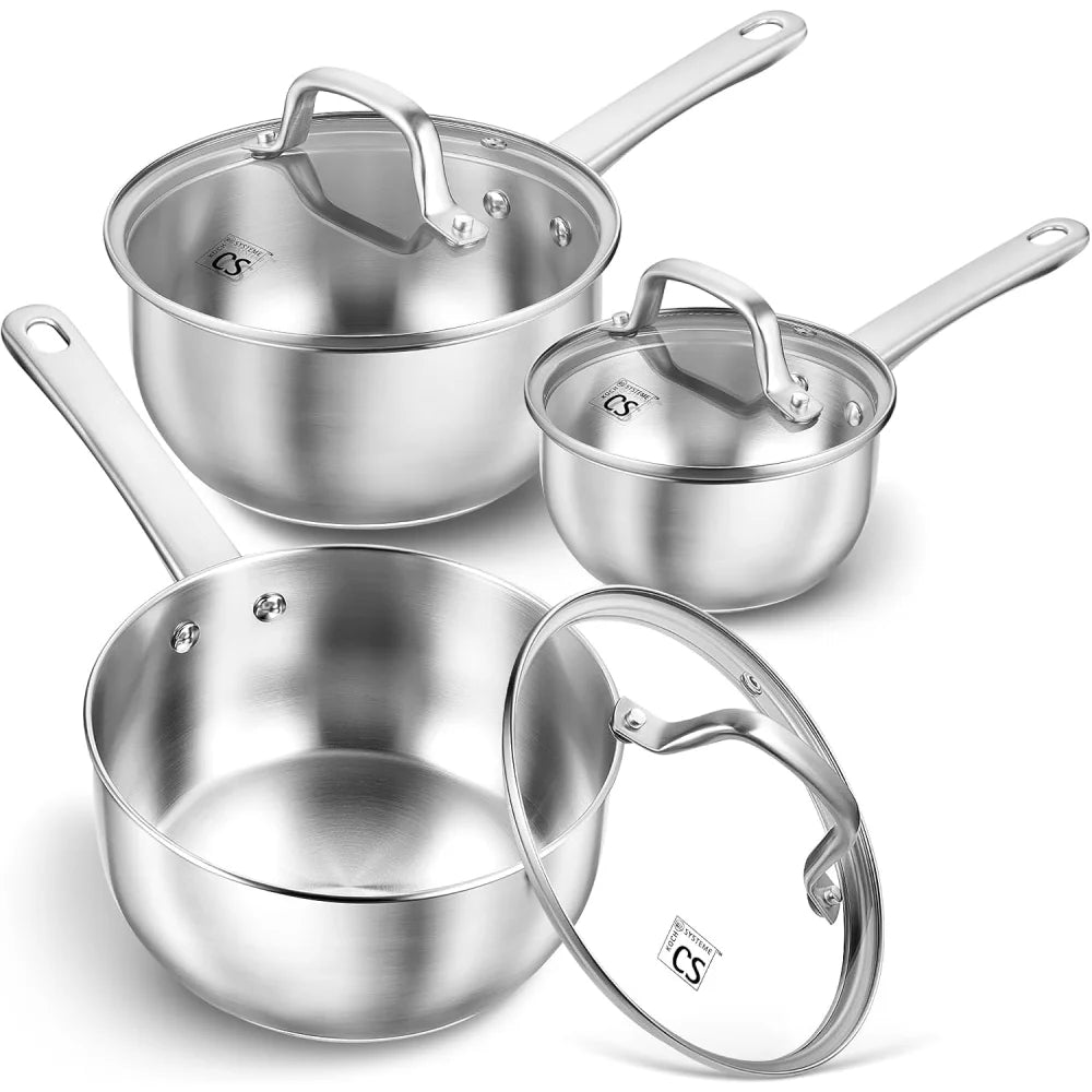 KOCH SYSTEME CS Stainless Steel Saucepan Set Induction Compatible