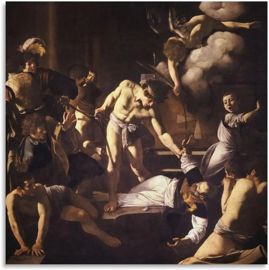 Hign Concerned Martyrdom Of Saint Matthew Caravaggio Canvas