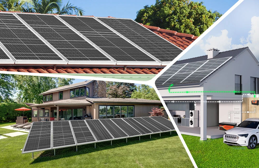 Rvpozwer 400W 12.8V Monocrystalline Solar Panel High Efficiency Module