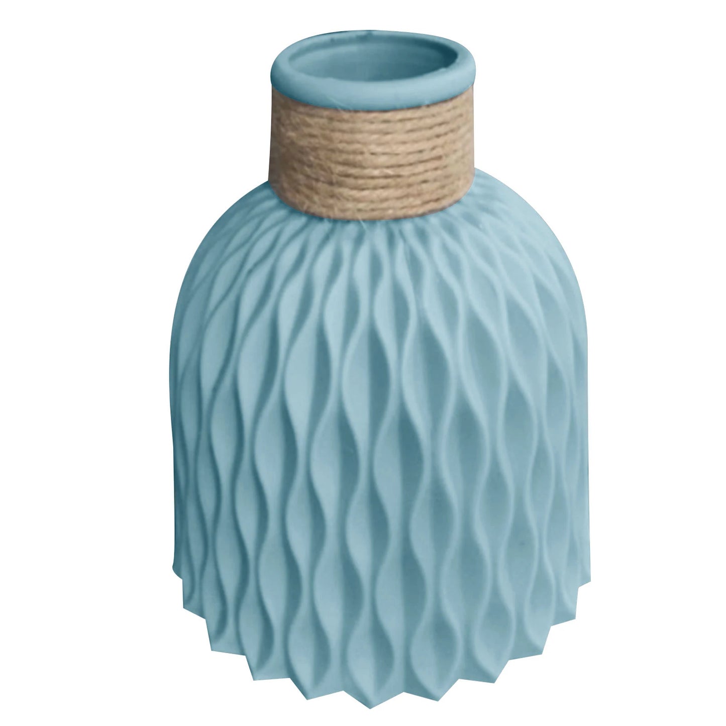 Hignconcerned 3pc Plastic Vases Set Rattan Unbreakable Decor