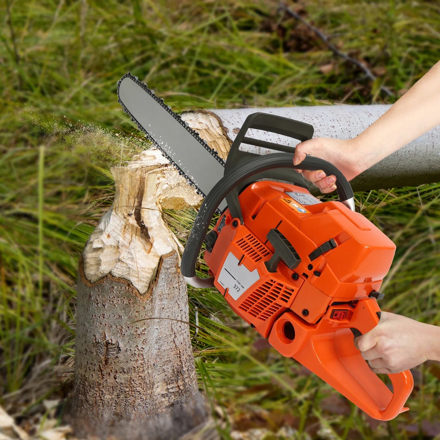 Gasoline Chainsaw 2 Stroke Engine For Wood Cutting Power