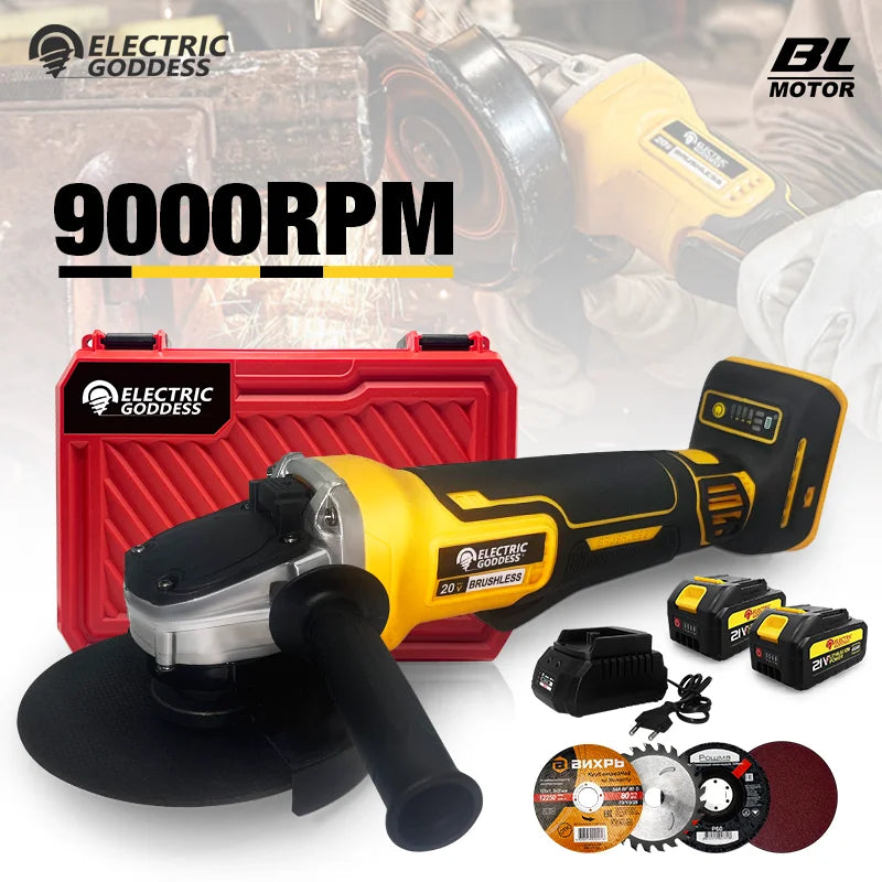 Electric Goddess DCG406 Brushless Cordless Angle Grinder