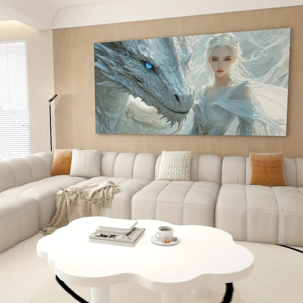 Hign-concerned Dragon Guardian Canvas Wall Art For Home