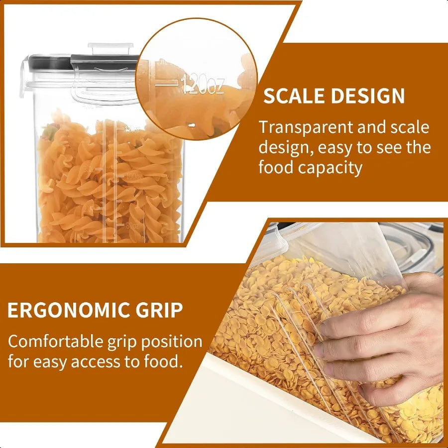 Hign-Concerned Cereal Storage Containers Set Airtight