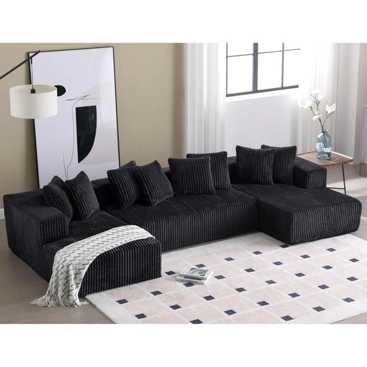 Modular Sectional Couch Modern U Shaped Sofa Double Chaise
