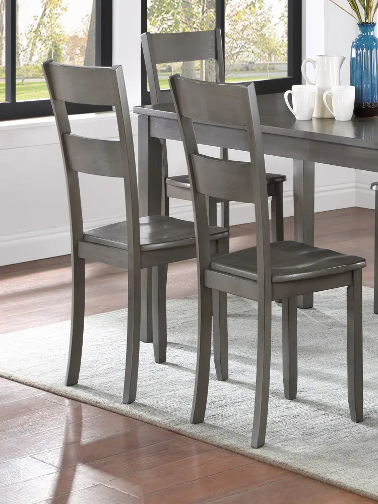General Use Transitional Dining Side Chair Ladder Back Wood