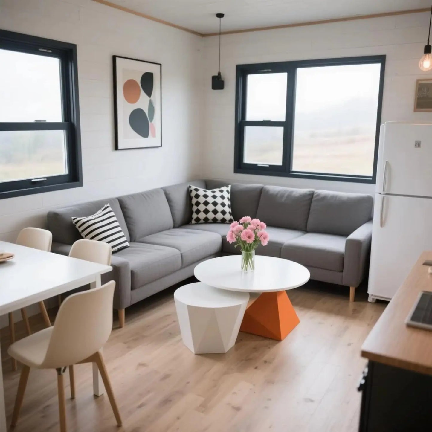 Modular Foldable Container Home For Adults With 2 Bedrooms Kitchen