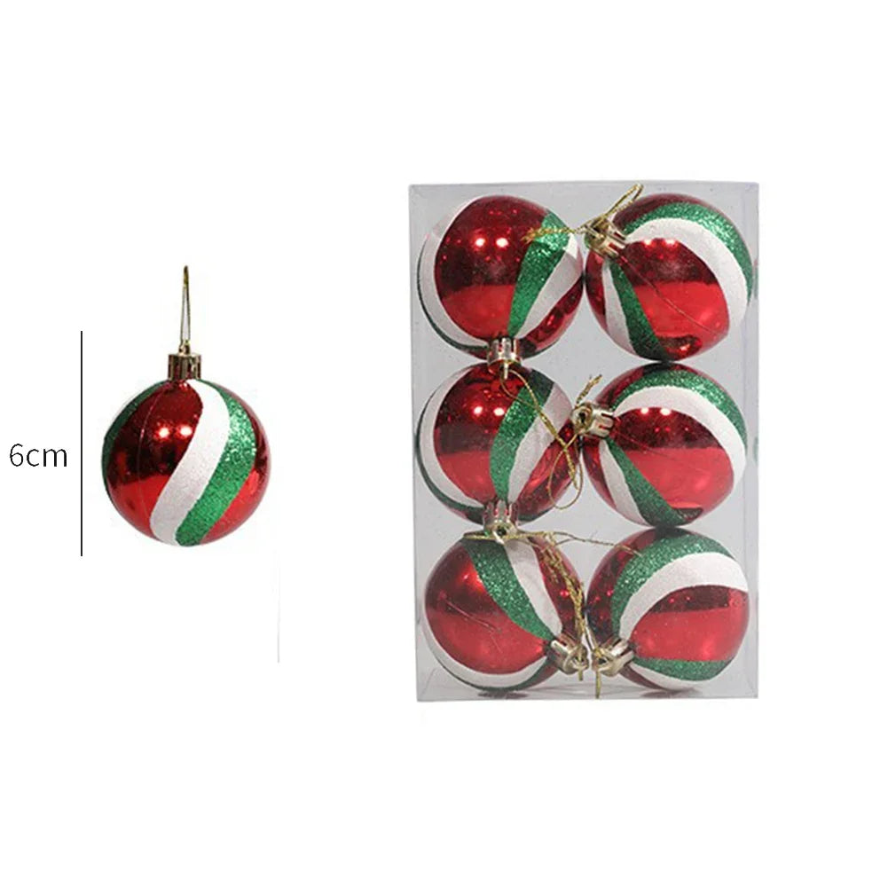 Electronic Christmas Ball Ornaments Shatterproof 6pcs Pack