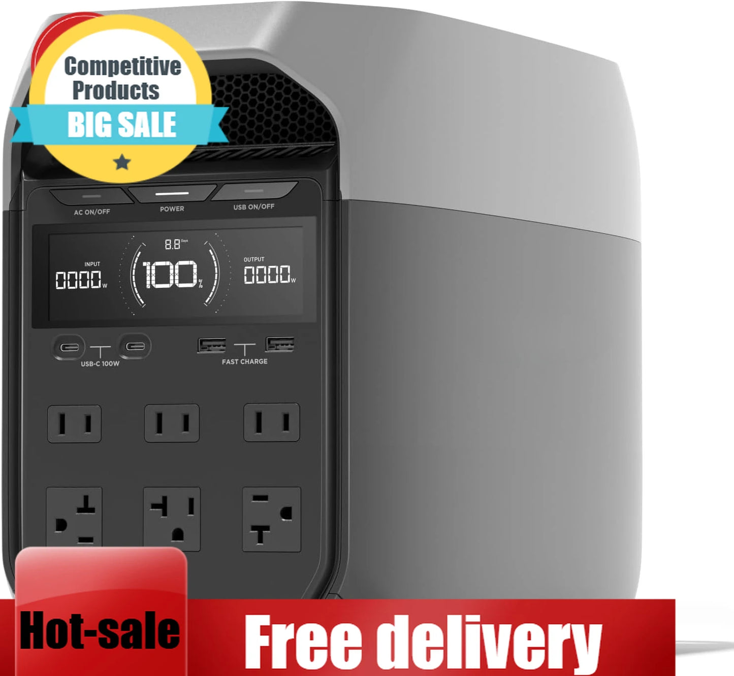 Portable Power Station 1024Wh LiFePO4 Battery