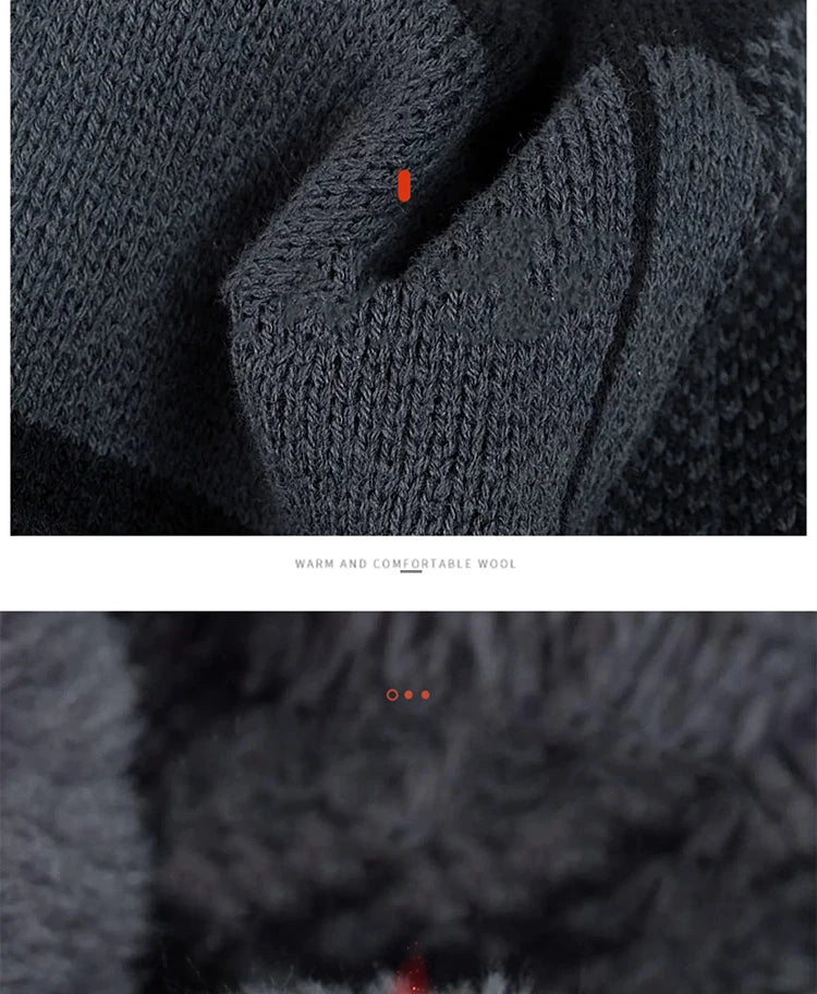 NONECN Acrylic Woolen Beanie For Winter Warmth And Outdoor Protection