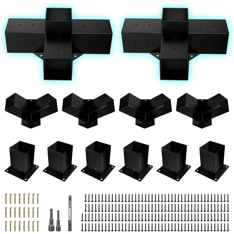 Hign-Concerned Pergola Bracket Kit Gazebo 3-Way 4-Way